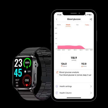 GlucoSense Pro | Advanced Blood Sugar Smartwatch Monitor