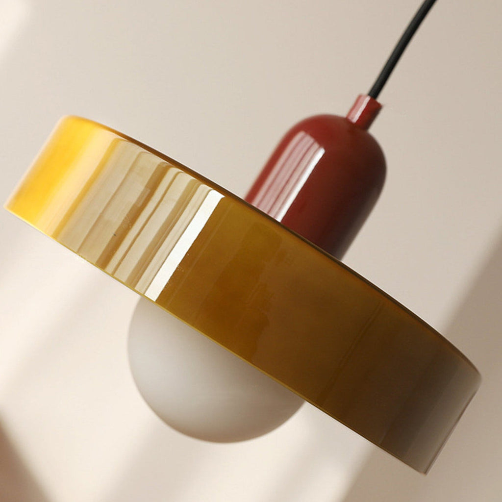 Arkea | Colored Glass Pendant Light With Adjustable Height