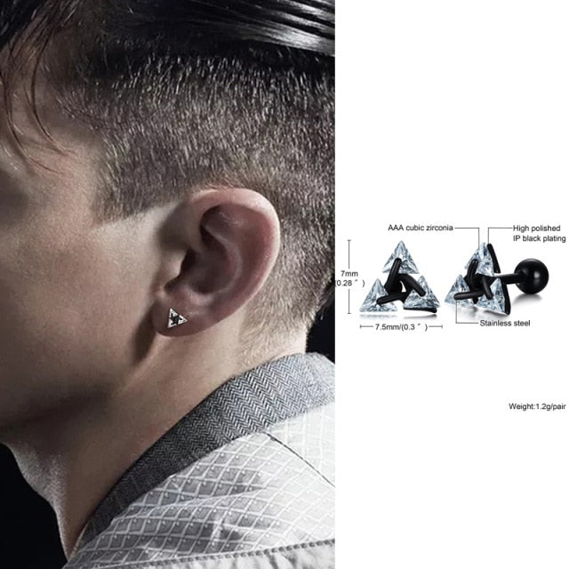 Lunari Jewelry Minimal Triangle Stud Earrings For Modern Style And Confident Everyday Wear