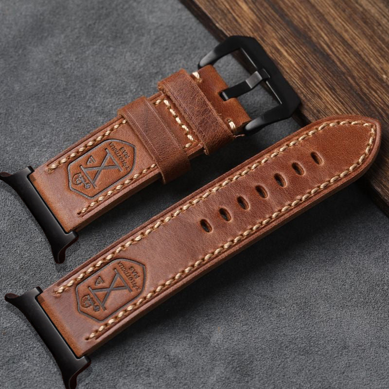 NovaLustre Vintage Leather Band for Samsung Watch Ultra