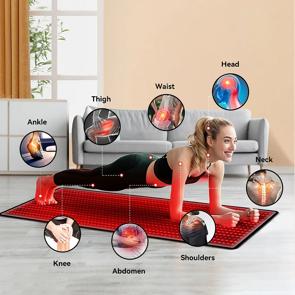 Tapis de thérapie par lumière rouge NovaPulse pour tout le corps avec télécommande