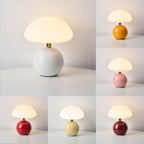 Lunelle French Cream Mushroom Table Lamp Bauhaus Style