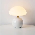 Bellemuse French Cream Mushroom Table Lamp Vintage Style
