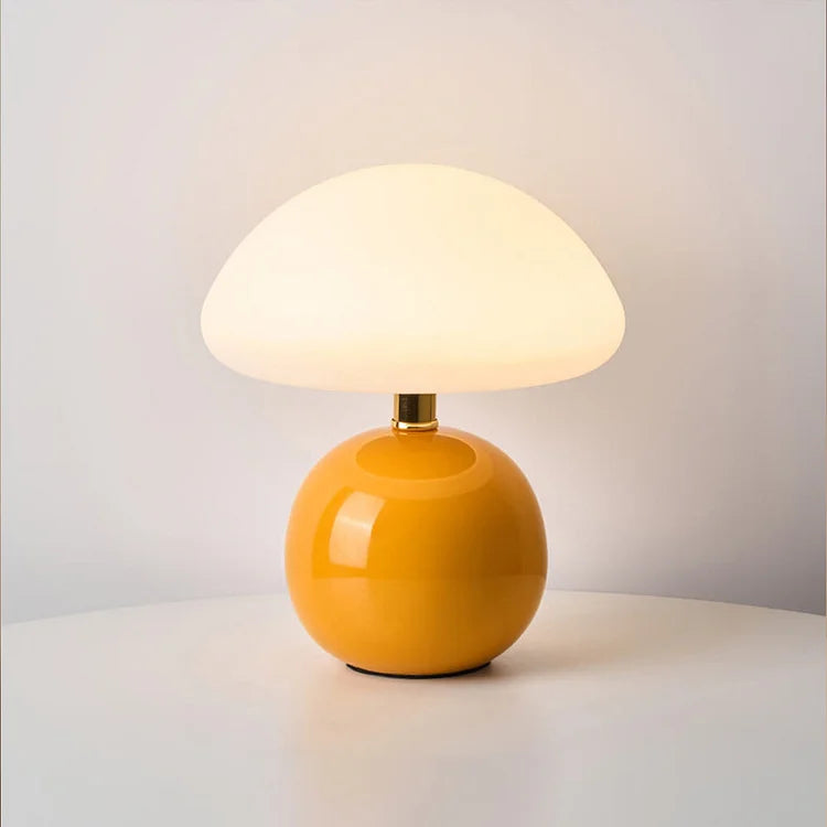 Bellemuse French Cream Mushroom Table Lamp Vintage Style