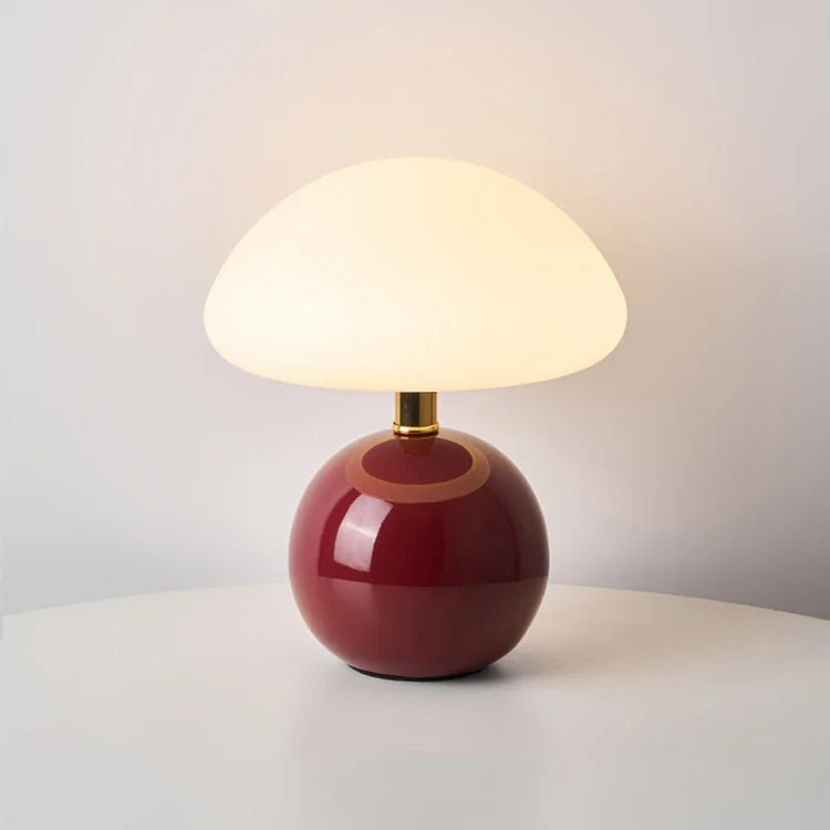 Bellemuse French Cream Mushroom Table Lamp Vintage Style