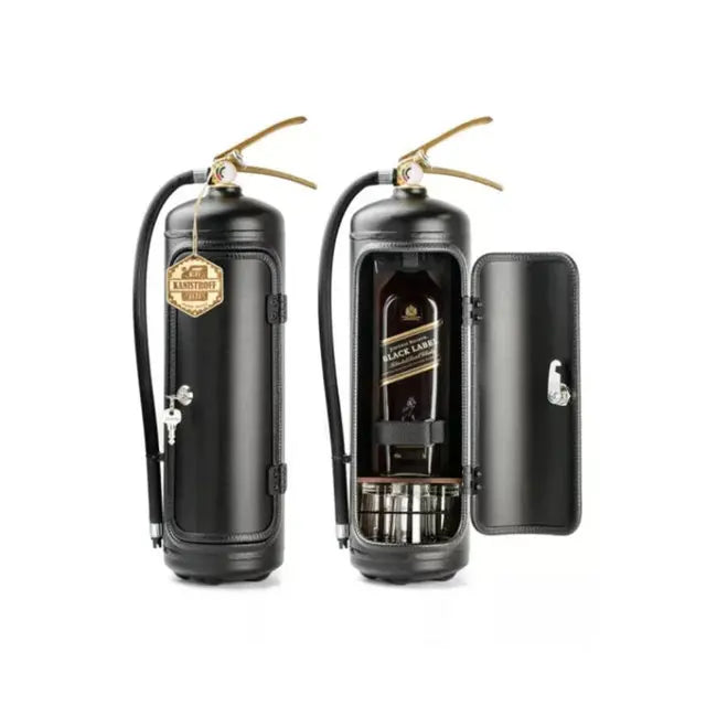 EmberSafe Hidden Bottle Storage Shaped Like A Fire Extinguisher Decorative Concealed Bottle Holder