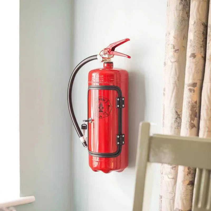 EmberSafe Hidden Bottle Storage Shaped Like A Fire Extinguisher Decorative Concealed Bottle Holder
