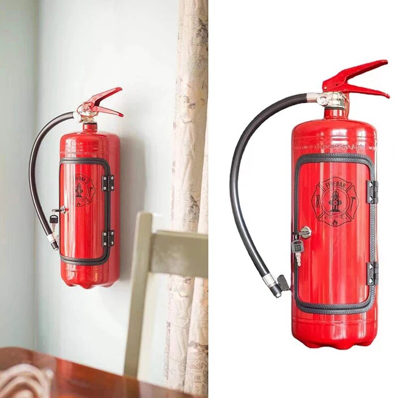 EmberSafe Hidden Bottle Storage Shaped Like A Fire Extinguisher Decorative Concealed Bottle Holder