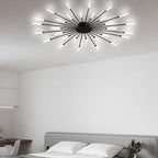 Aurek Industrial Sputnik LED Ceiling Light for Living Rooms