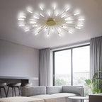 Aurek Industrial Sputnik LED Ceiling Light for Living Rooms