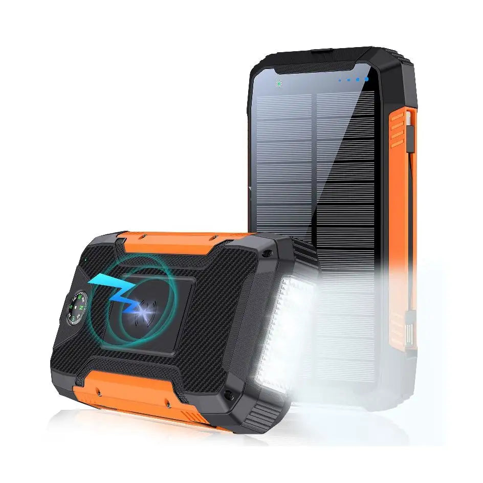 LumiVolt 30,000mAh Waterproof Wireless Solar Power Bank
