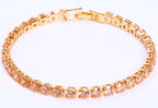 AriaLuxe Chain Tennis Bracelet With High Quality Zirconia Accents For Elegant Sparkling Style