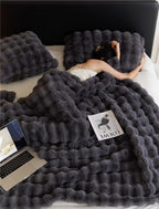 WinterGlow Plush Wool Blanket By AurynWool, Ultra Soft Cozy Throw For Cold Nights And Luxurious Comfort