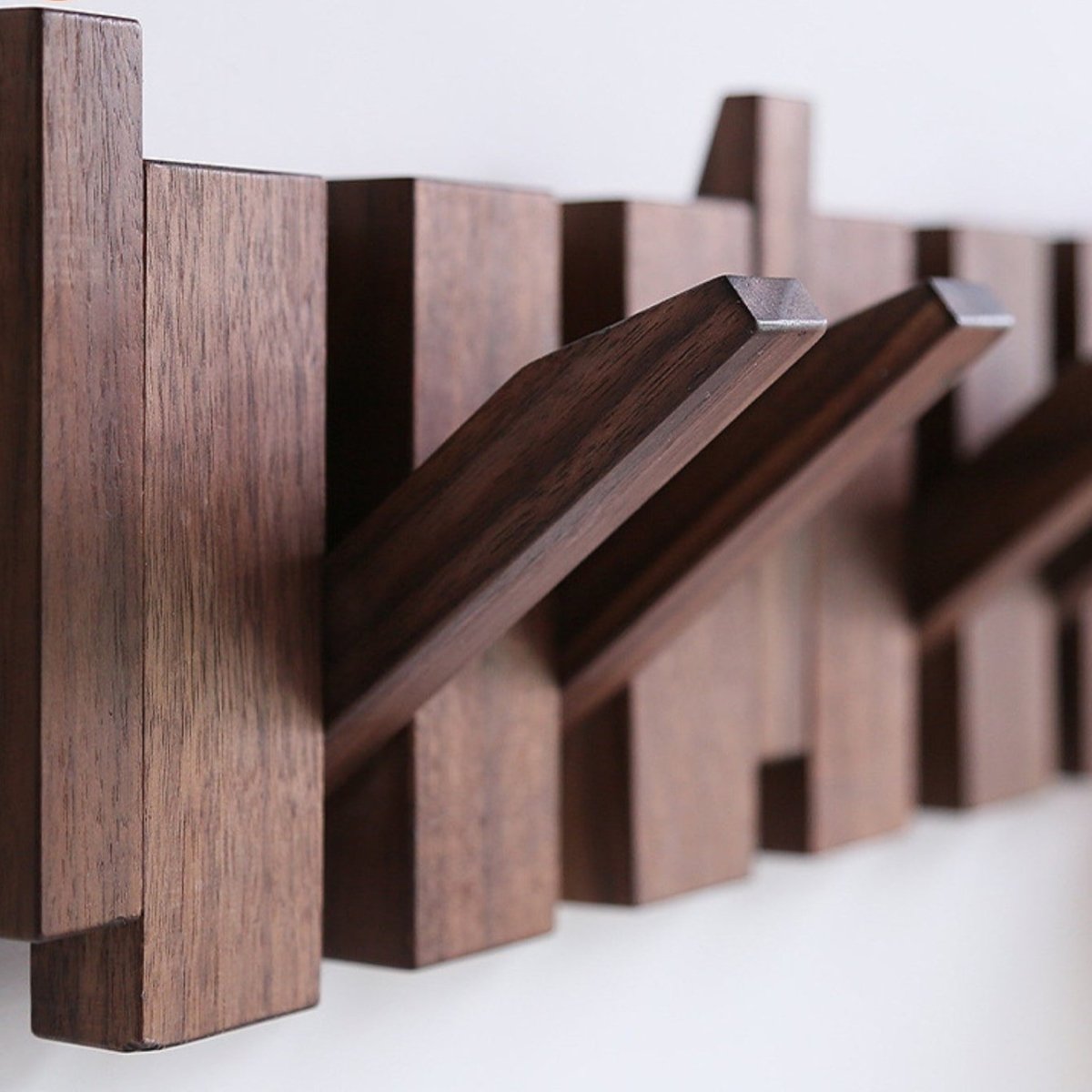 HarmoniWood Handmade Wooden Coat Rack for Hallway Entry