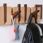 HarmoniWood Handmade Wooden Coat Rack for Hallway Entry