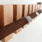 HarmoniWood Handmade Wooden Coat Rack for Hallway Entry