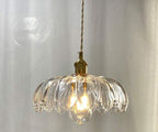 Lotus Glass Pendant Light - Vintage Style, Bulb Included