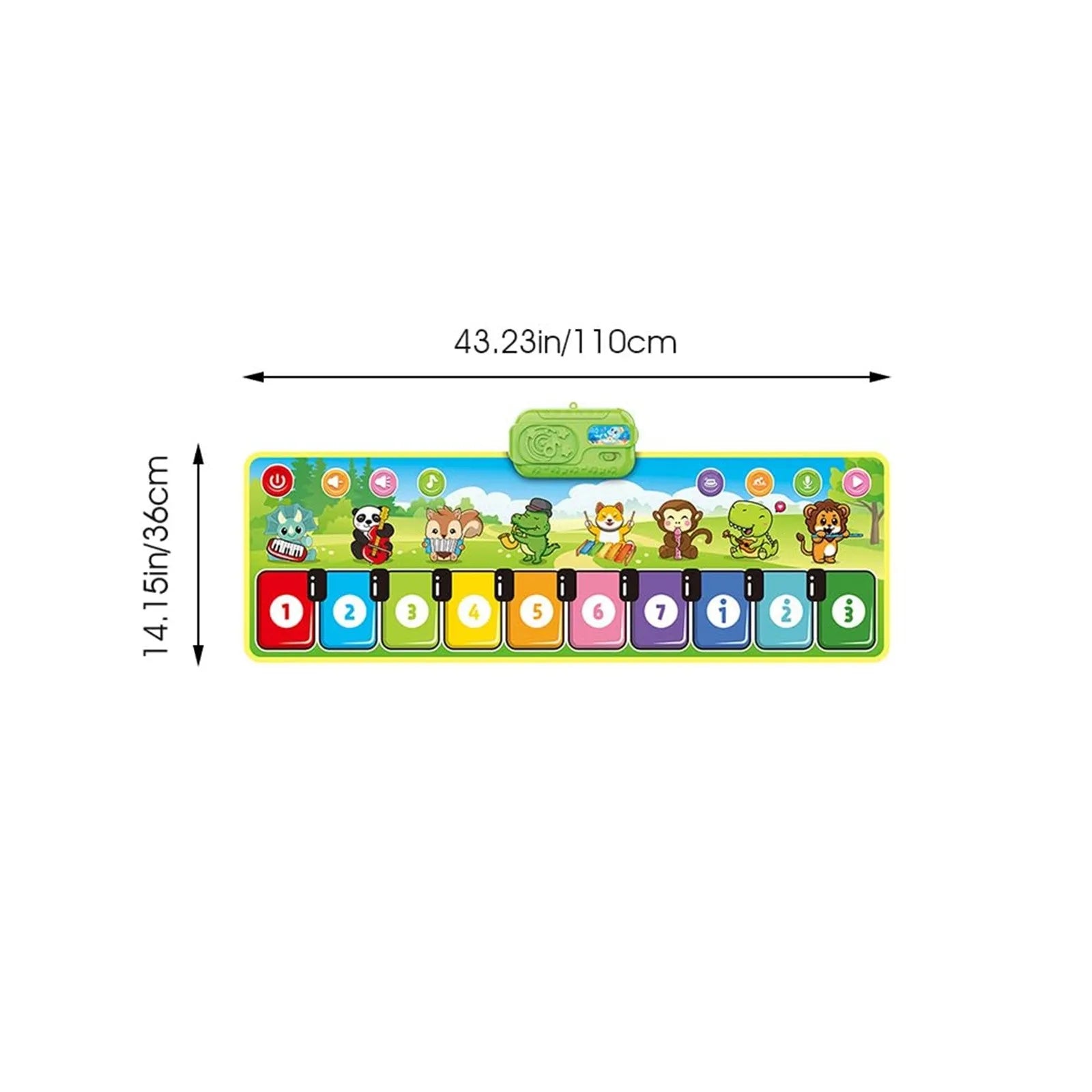 PlayNote Floor Piano Mat Musical Toy for Kids Colorful