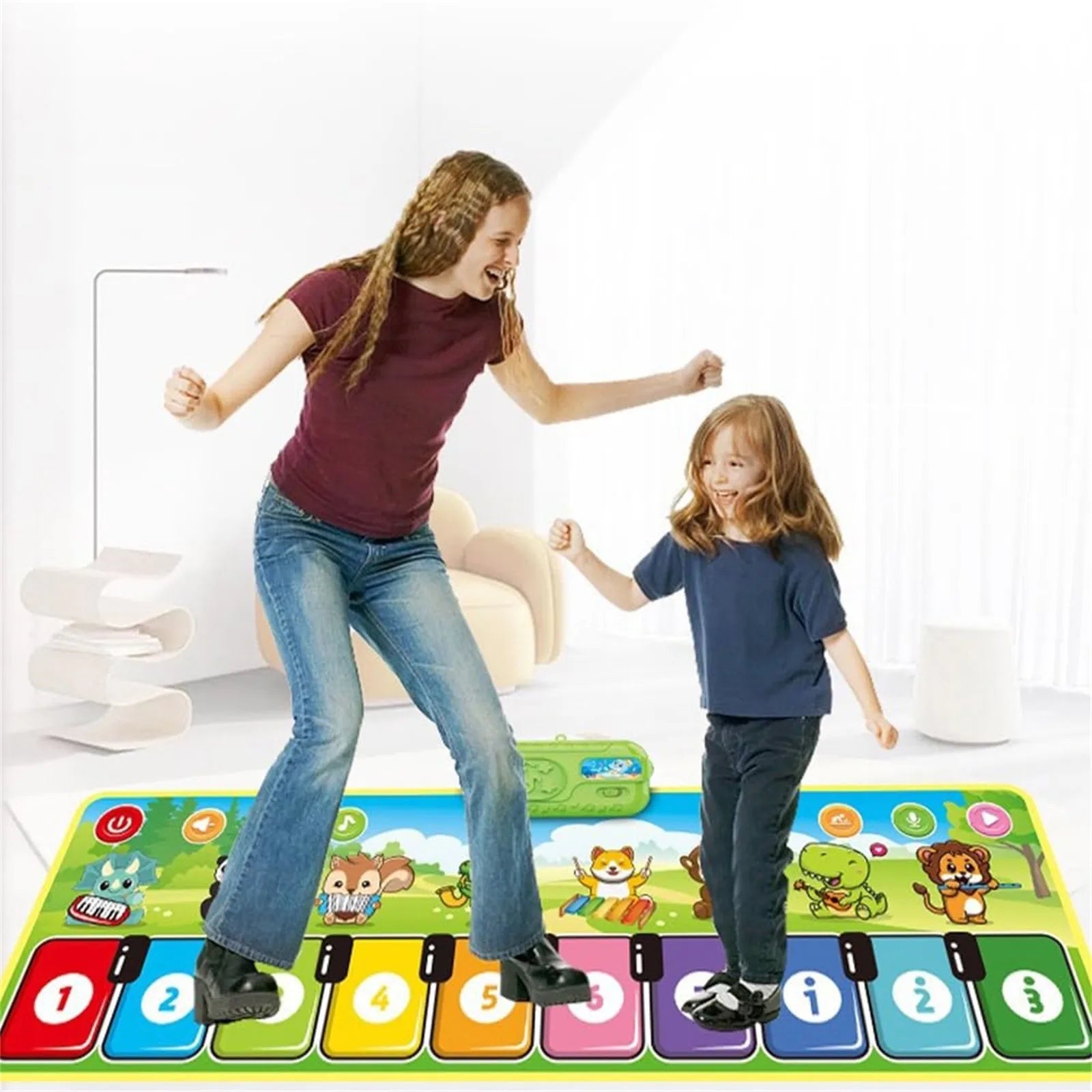 PlayNote Floor Piano Mat Musical Toy for Kids Colorful