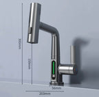 Quorra AquaFlex Pull-Out Faucet For Kitchen And Bathroom, 60cm Extendable Hose, 360 Degree Swivel, High Arc Design