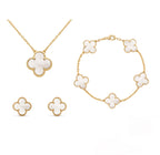 Liora Amber Clover 3-Piece Set Necklace, Bracelet, Earrings