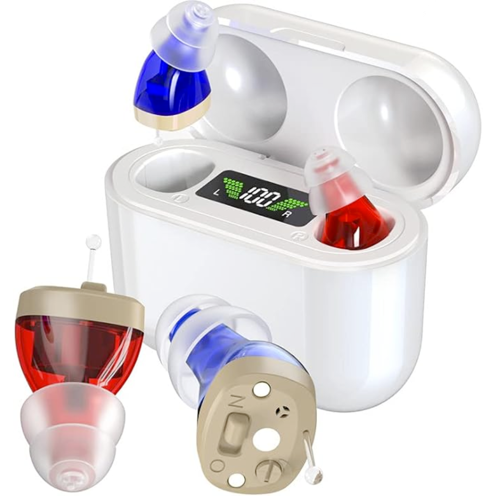 Elorin Invisible Rechargeable Hearing Aid, Discreet Comfortable In-Ear Device For Daily Use And Conversations