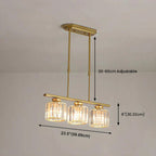 Selora Art Deco glas köksö, justerbar 3-4 lampor