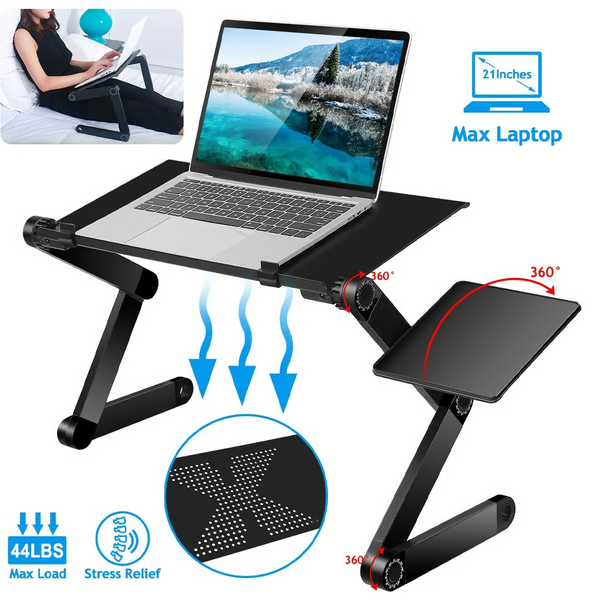 Axisa360 360 Degree Adjustable Ergonomic Laptop Stand For Office Home And Travel Comfort