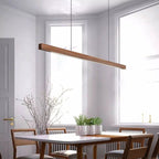 Alderon | LED Wooden Pendant Light, Adjustable Height
