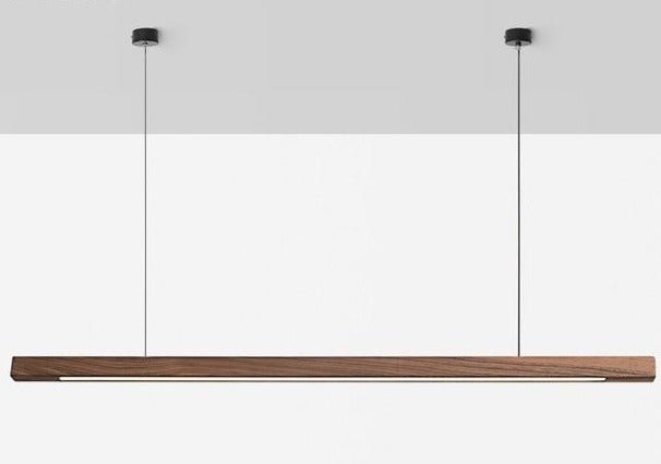Alderon | LED Wooden Pendant Light, Adjustable Height