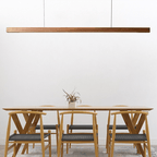 Alderon | LED Wooden Pendant Light, Adjustable Height