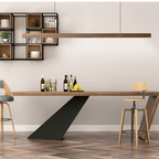 Alderon | LED Wooden Pendant Light, Adjustable Height