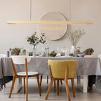 Alderon | LED Wooden Pendant Light, Adjustable Height