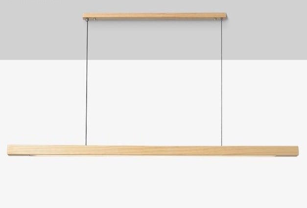 Alderon | LED Wooden Pendant Light, Adjustable Height