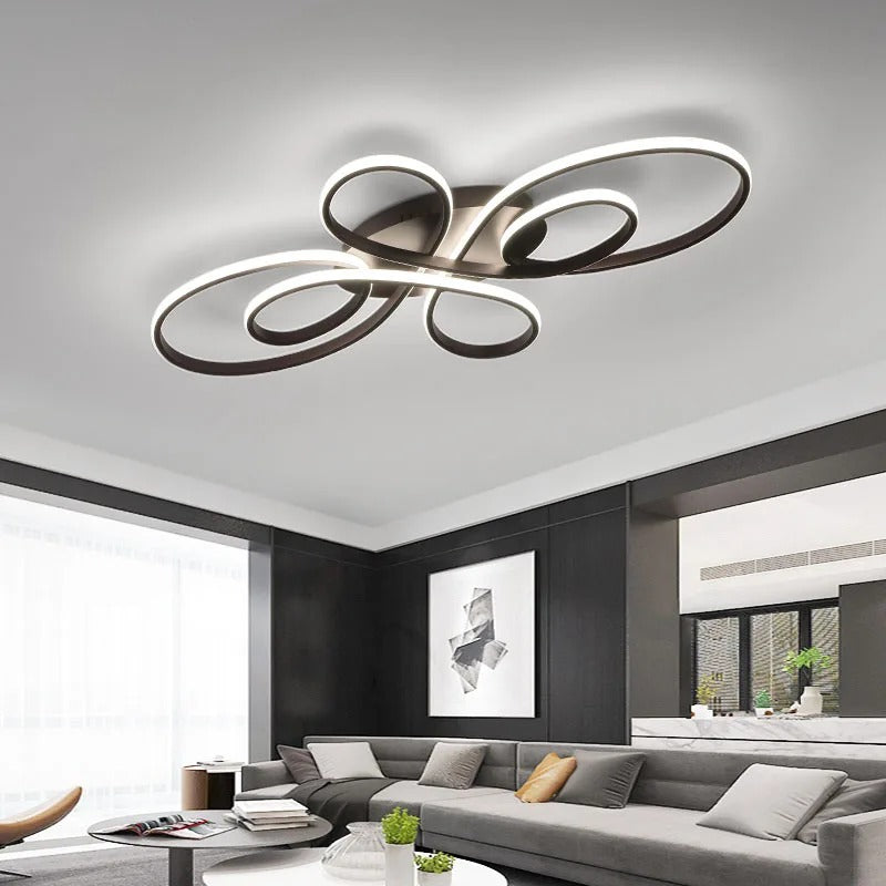 Modern Dimmable LED Multi-Ring Ceiling Light for Rooms