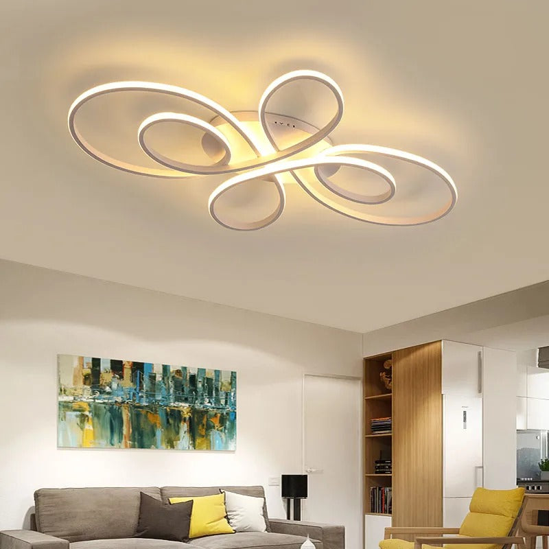 Modern Dimmable LED Multi-Ring Ceiling Light for Rooms