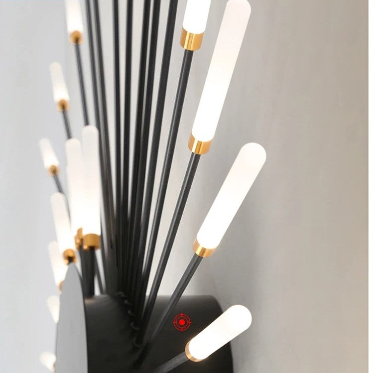 Modern Luminex Sputnik LED Ceiling Light Black & Gold