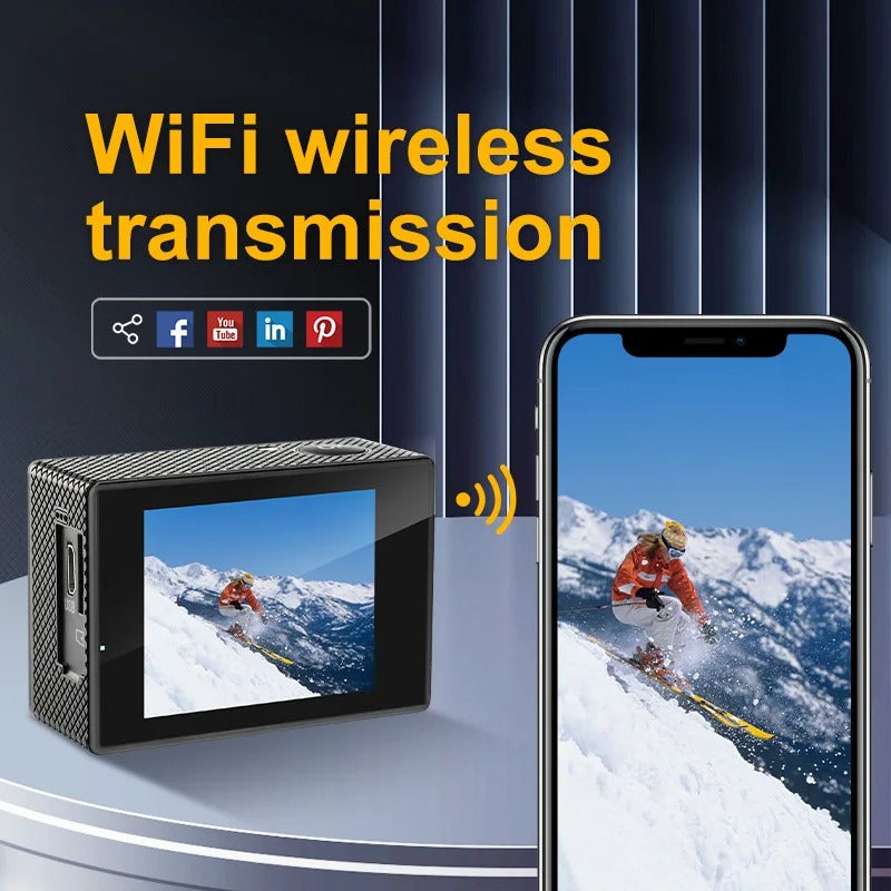 Vexon 4K Action-Kamera WiFi wasserdicht für Outdoor-Vlogs