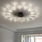 Modern Luminex Sputnik LED Ceiling Light Black & Gold