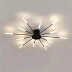Modern Luminex Sputnik LED Ceiling Light Black & Gold