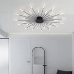 Aurek Industrial Sputnik LED Ceiling Light for Living Rooms
