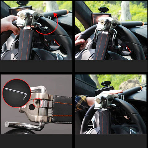 SteerGuard Pro Lenkrad-Sperrbar für Fahrzeugsicherheit