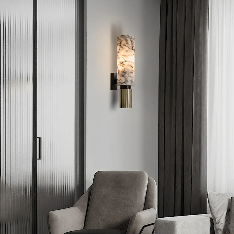 Lunara | Modern Marble Wall Lamp With Adjustable Brightness