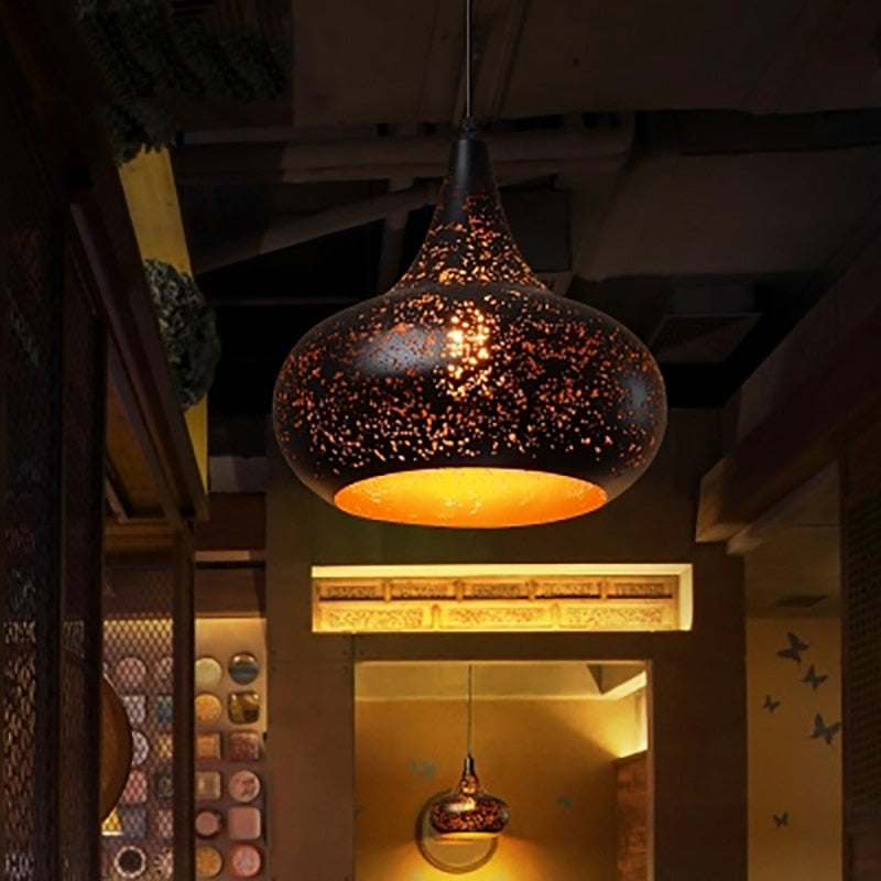 Vintage nordische Pendelleuchte aus Metall, E27 Fassung Beleuchtung