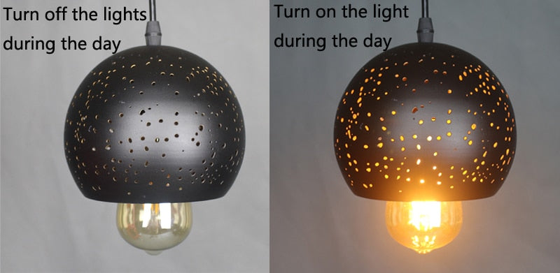 Vintage nordische Pendelleuchte aus Metall, E27 Fassung Beleuchtung