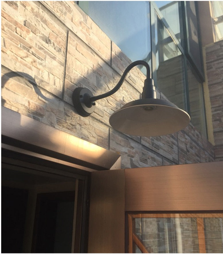 NovaVale Retro Gooseneck Wall Lamp With Dome Shade Accent