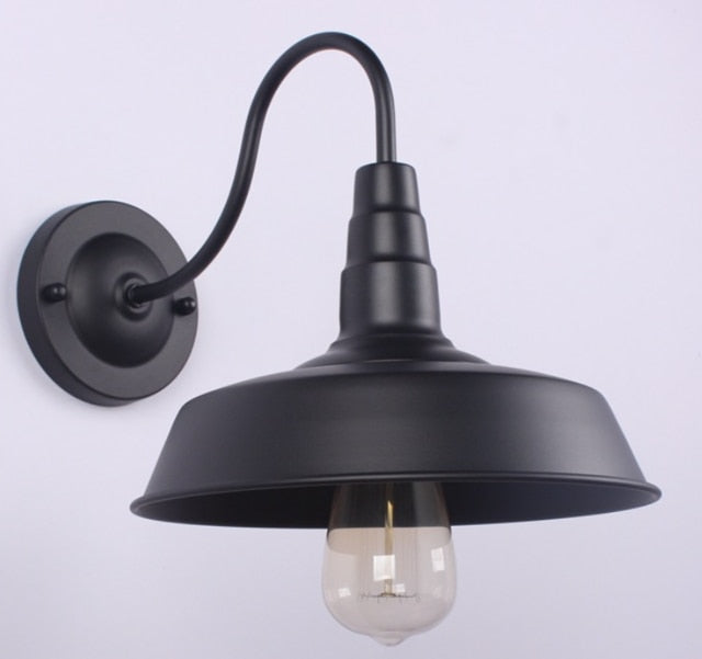 NovaVale Retro Gooseneck Wall Lamp With Dome Shade Accent