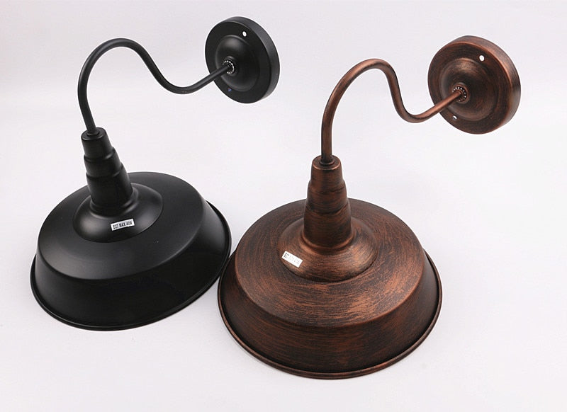 NovaVale Retro Gooseneck Wall Lamp With Dome Shade Accent