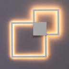 NyraLux Black White Square LED Wall Lamp for Living Room