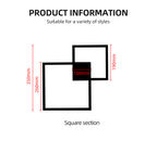 NyraLux Black White Square LED Wall Lamp for Living Room